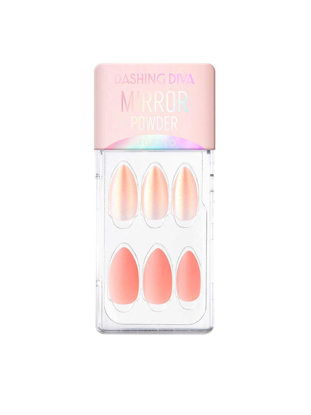 

Dashing Diva MAGICPRESS Orange Coral Shine Nails