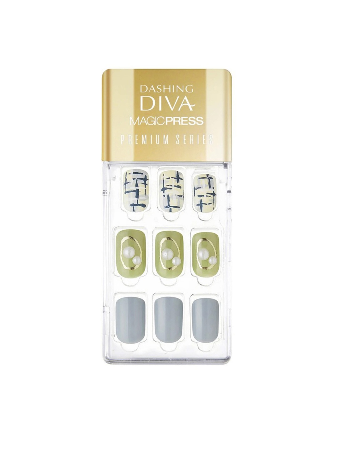 

Dashing Diva MAGICPRESS Tweed Drawing Nails, Green