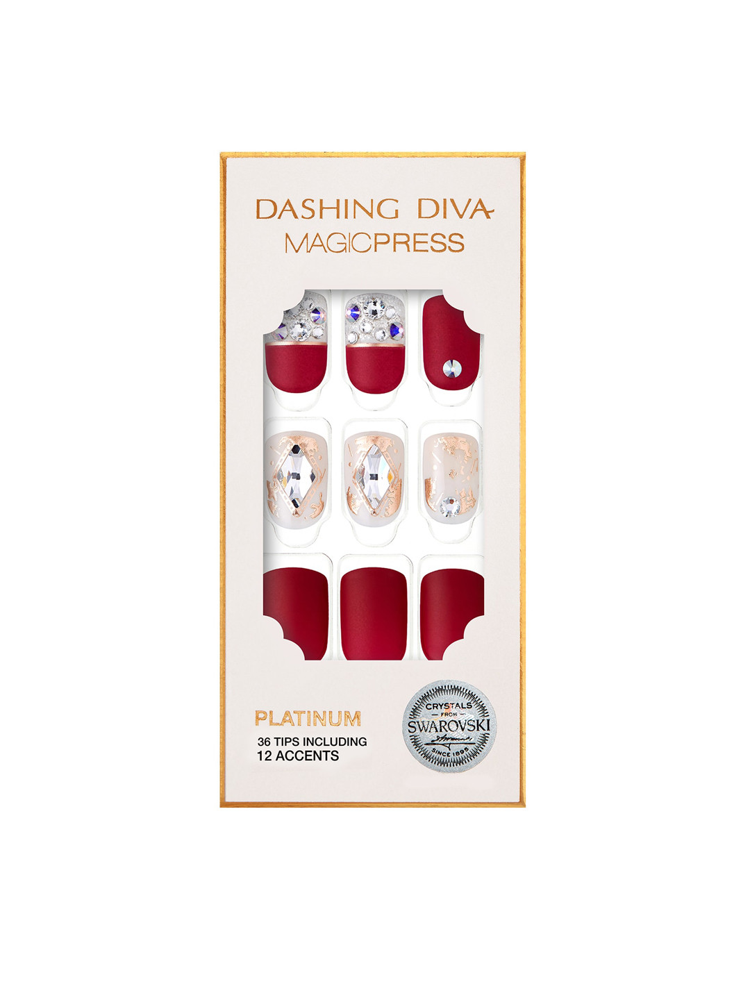 

Dashing Diva MAGICPRESS Royal Red Nails