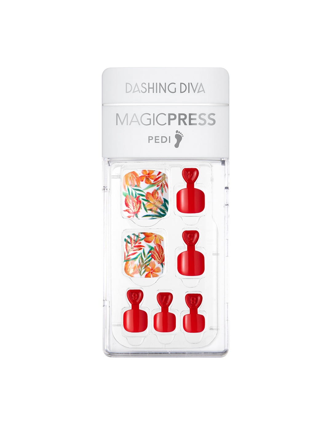 

Dashing Diva MAGICPRESS Bohemian Dress Nails, Red