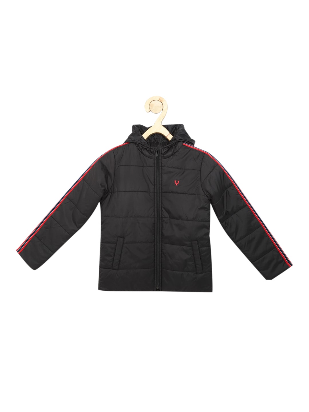 

Allen Solly Junior Boys Black Solid Hooded Padded Jacket
