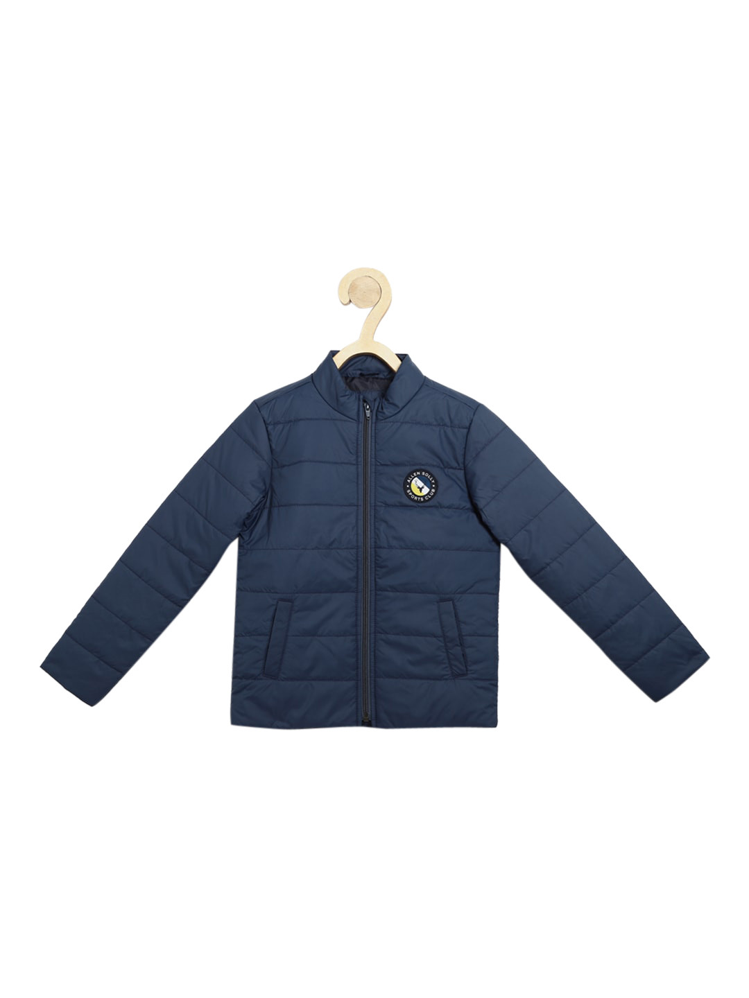 

Allen Solly Junior Boys Navy Blue Mock Collar Puffer Jacket