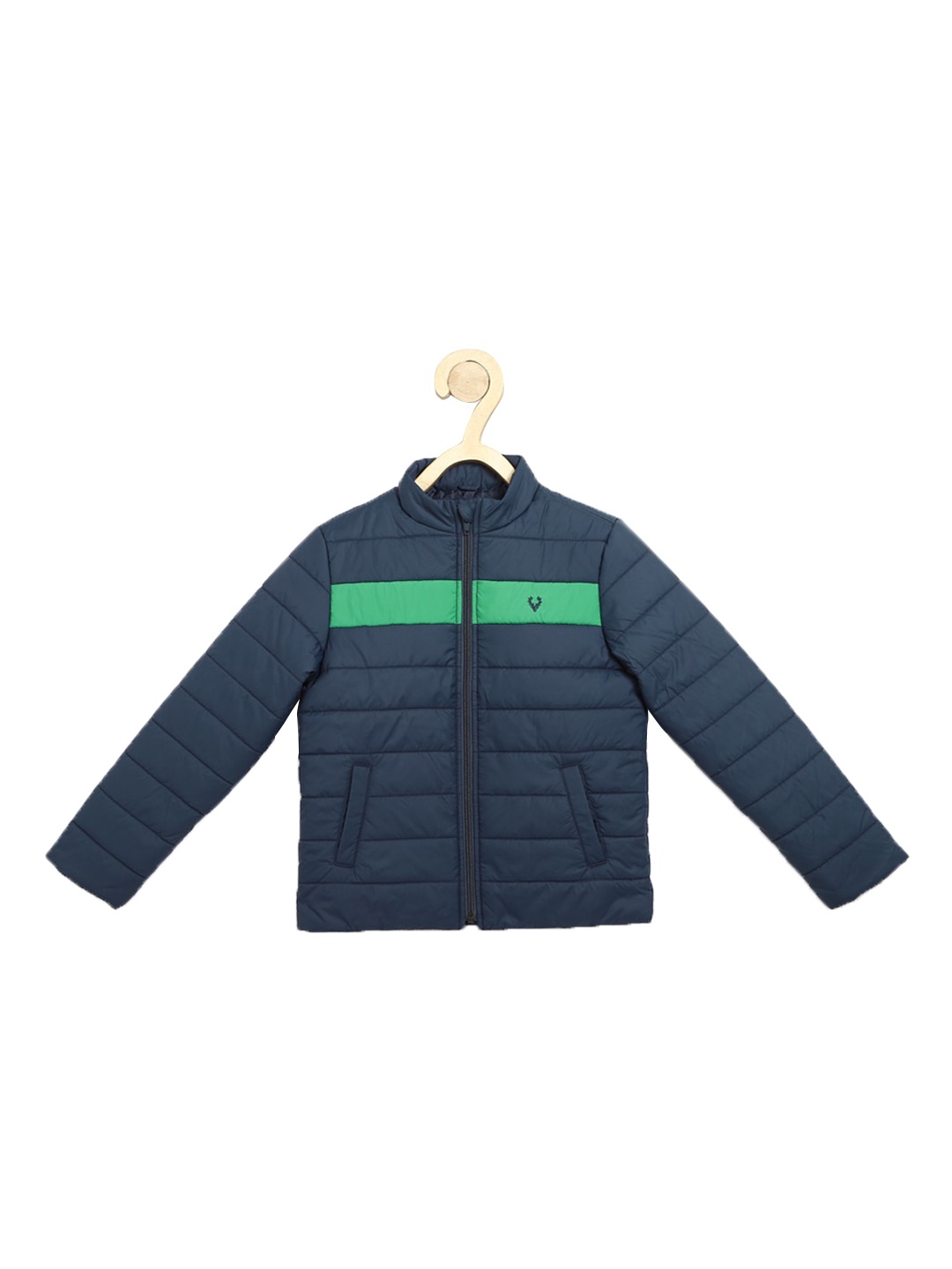 

Allen Solly Junior Boys Navy Blue Colourblocked Padded Jacket