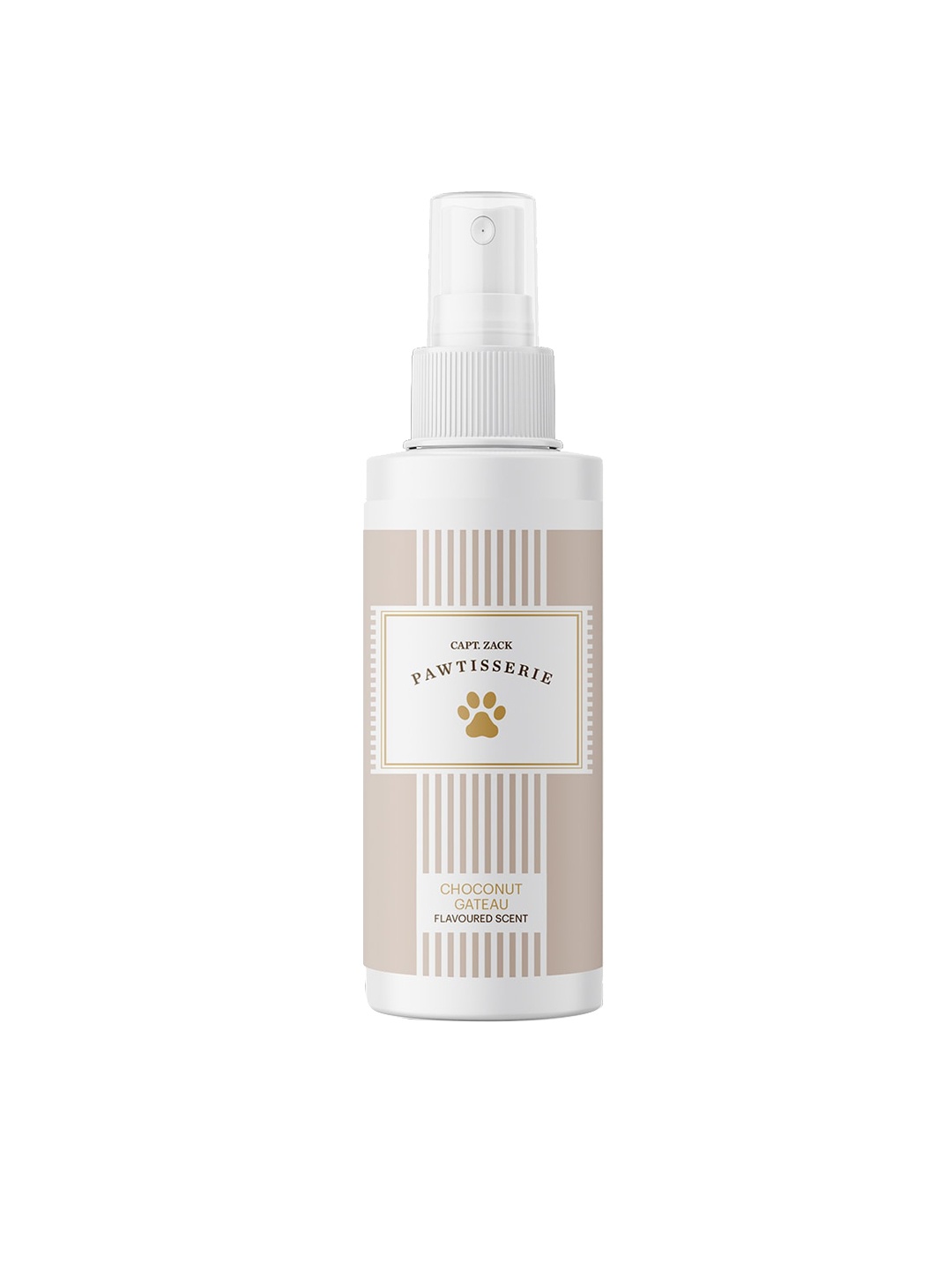 

Captain Zack Transparent & Beige Choconut Gateau Dessert Inspired Flavoured Pet Perfume
