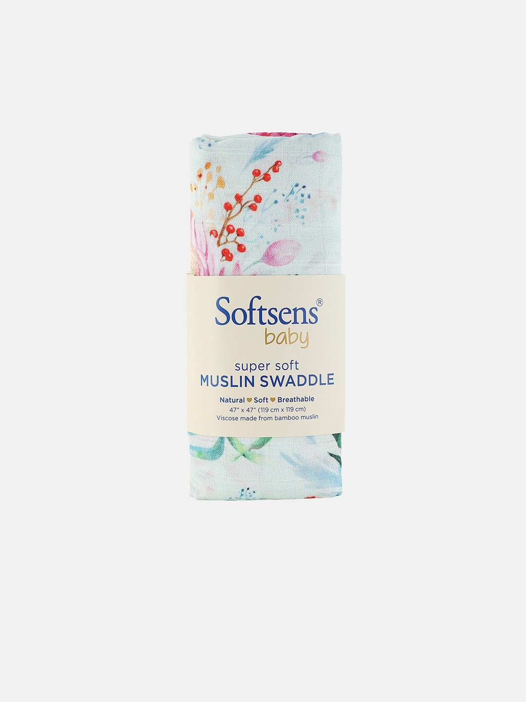 

Softsens Blue Cotton Super Soft Muslin Swaddle