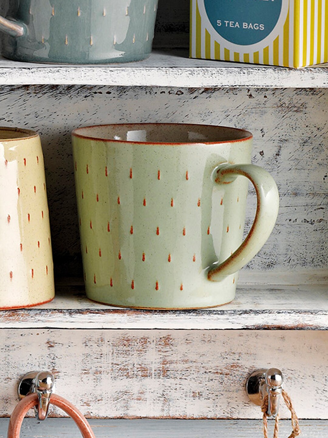 

Denby Green & Rust Handcrafted Printed Ceramic Heritage Orchard Cascade Mug