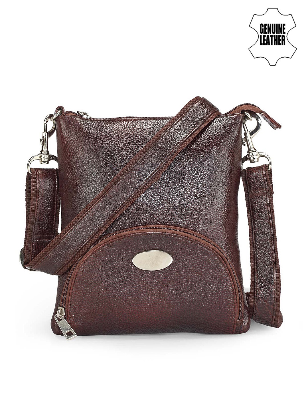 

Teakwood Leathers Unisex Brown Leather Messenger Bag