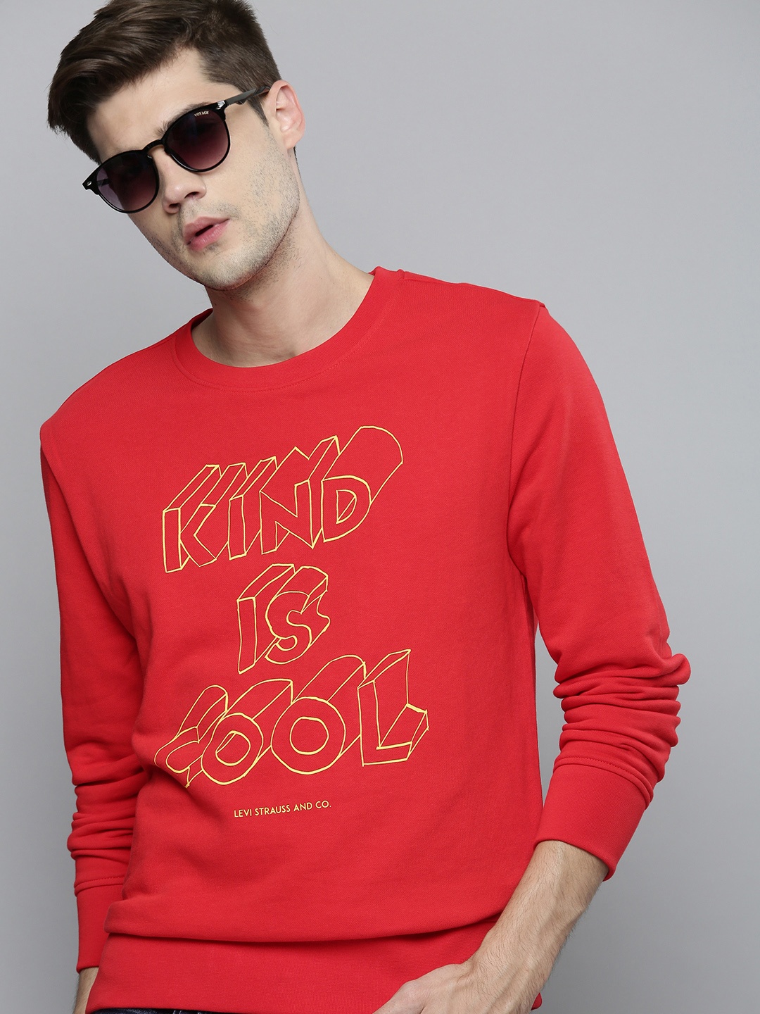 

Levis Men Red Typography Printed Sweatshirt