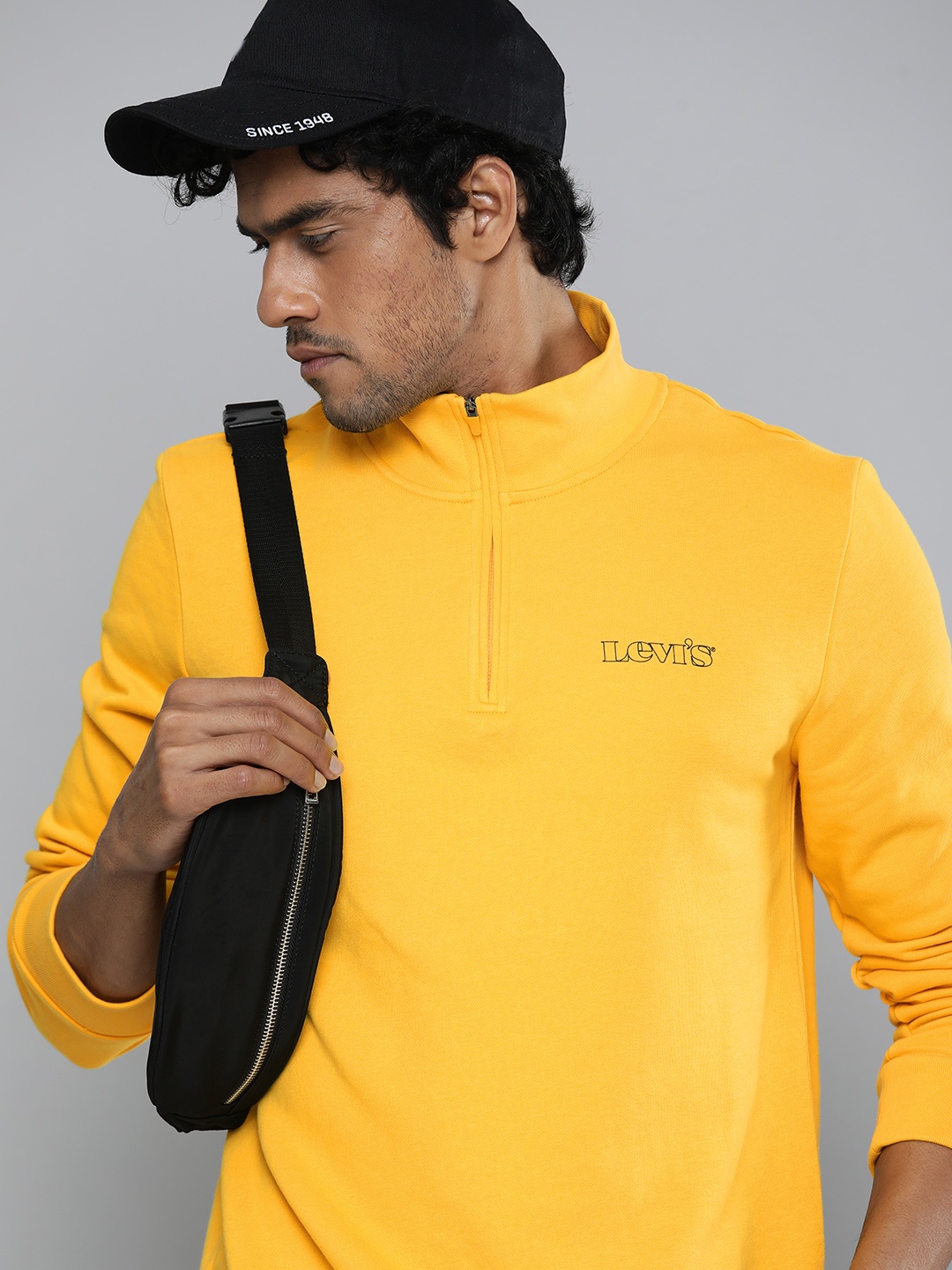 

Levis Men Mustard Yellow Solid Sweatshirt