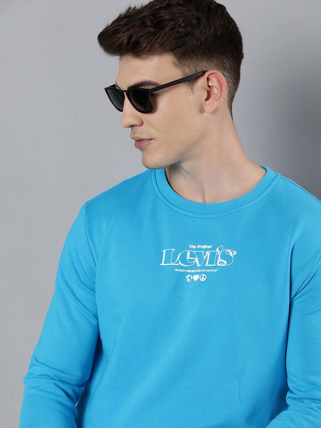 

Levis Men Blue Printed Pullover Sweatshirt