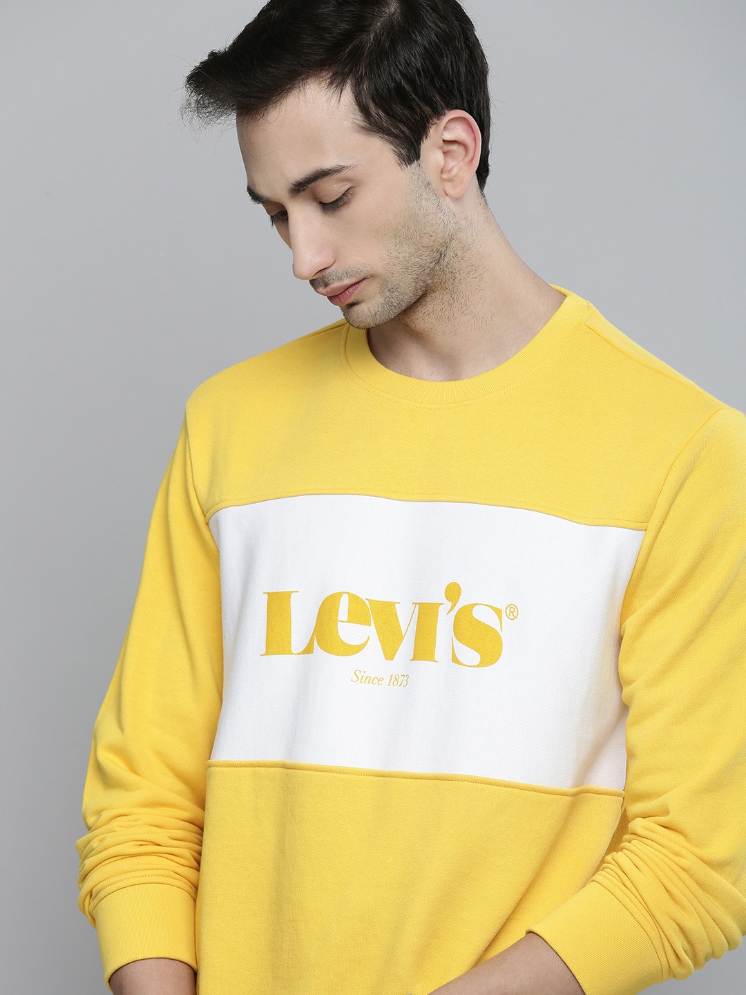 

Levis Men Yellow & White Printed Sweatshirt