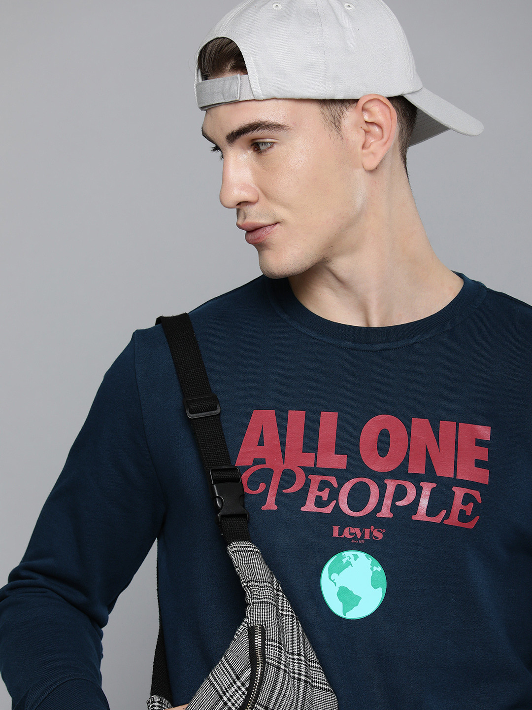 

Levis Men Navy Blue Typography Printed Sweatshirt