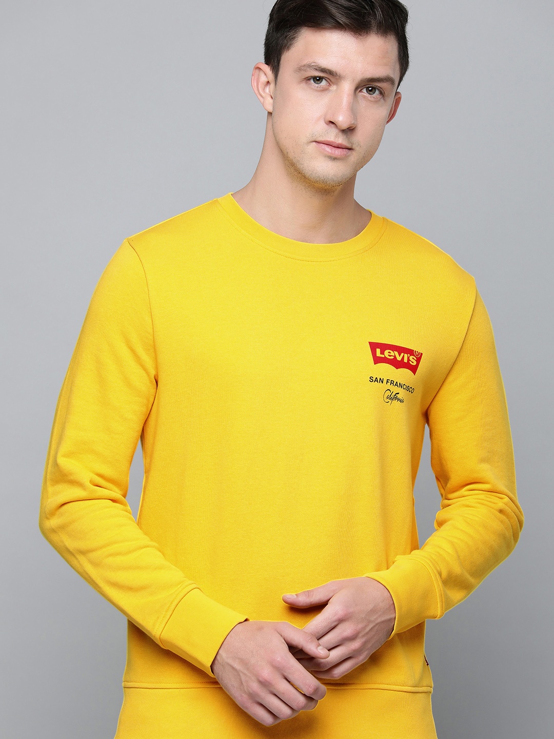 

Levis Men Yellow Printed Sweatshirt