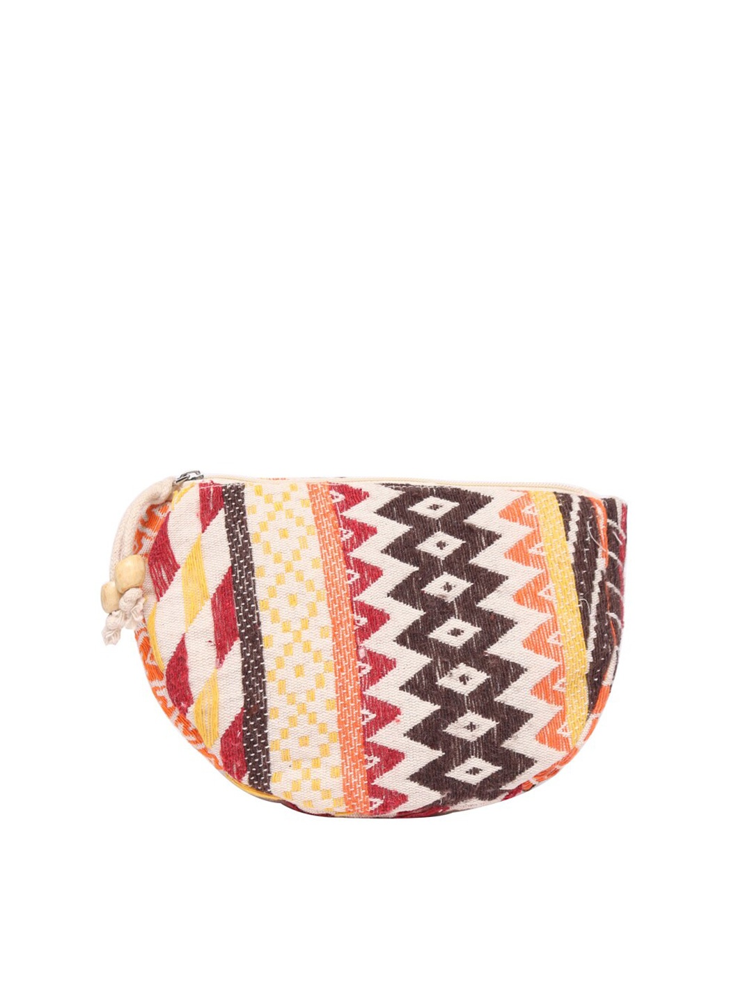 

ASTRID Women Multicoloured Geometric Printed Canvas Zip Around Wallet, Multi