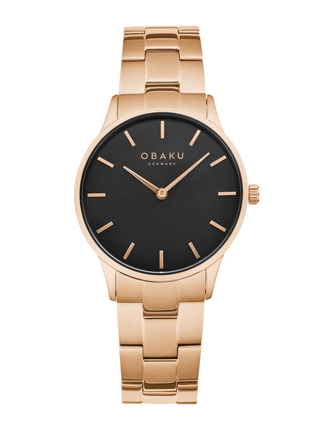 

Obaku Women Black Brass Dial & Stainless Steel Bracelet Style Analogue Watch V247LXVBSV