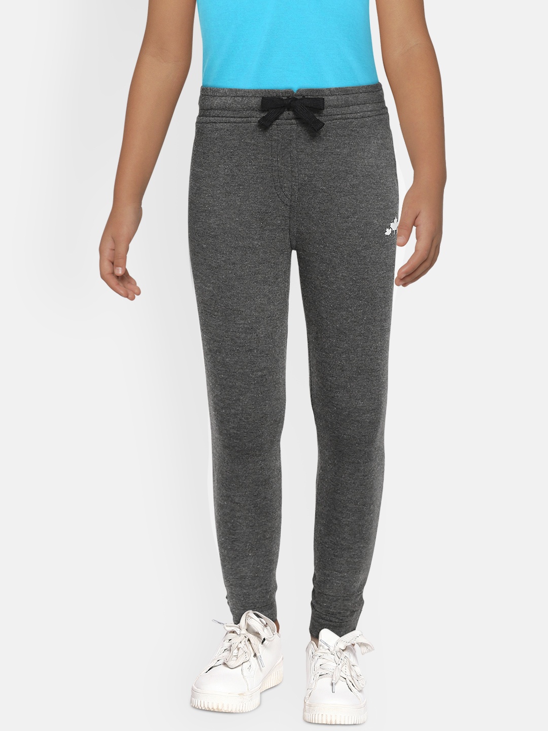 

Rute Girls Charcoal Grey Solid Pure Cotton Track Pants