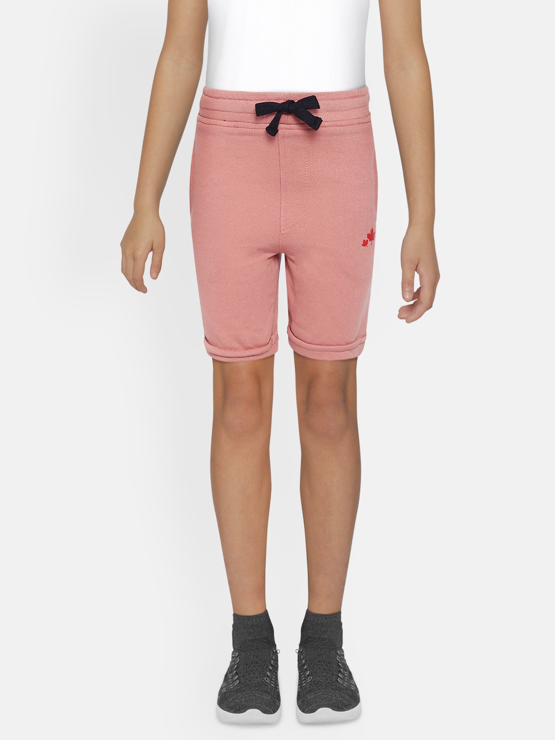 

Rute Boys Peach-Coloured Cotton Solid Slim Fit Regular Shorts