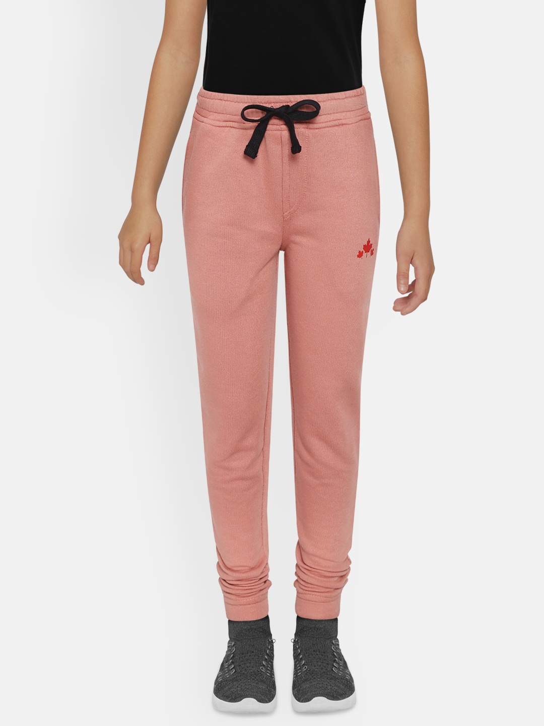 

Rute Boys Peach-Coloured Solid Pure Cotton Joggers