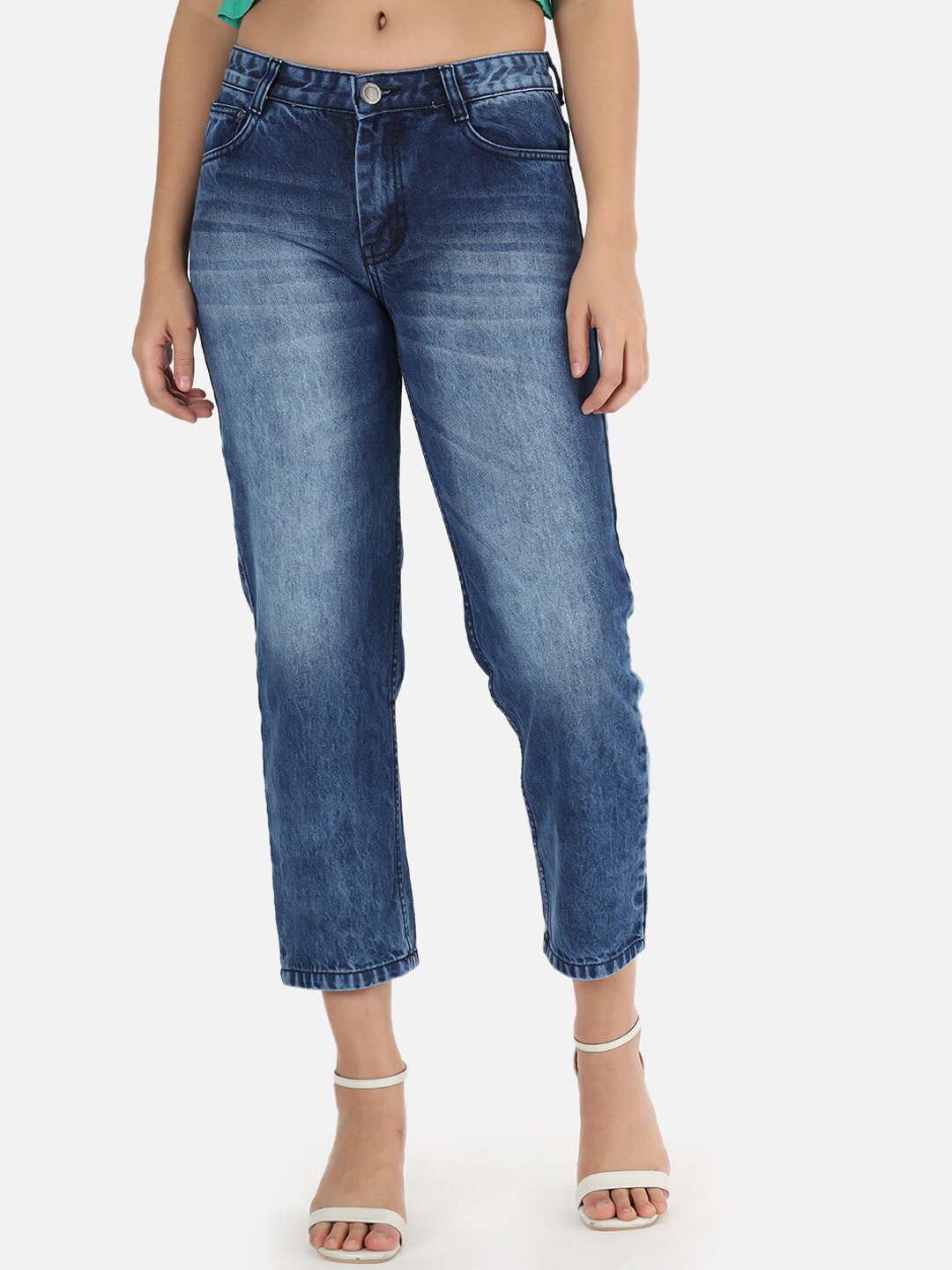 

The Dry State Women Blue Relaxed Fit Light Fade Jeans