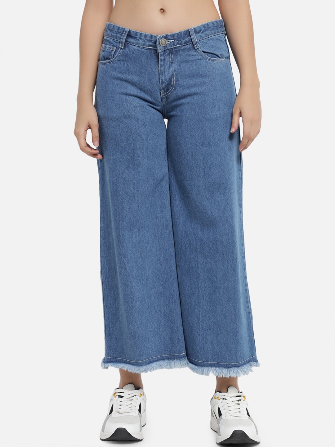 

The Dry State Women Blue Clean Look Wide Leg Jeans