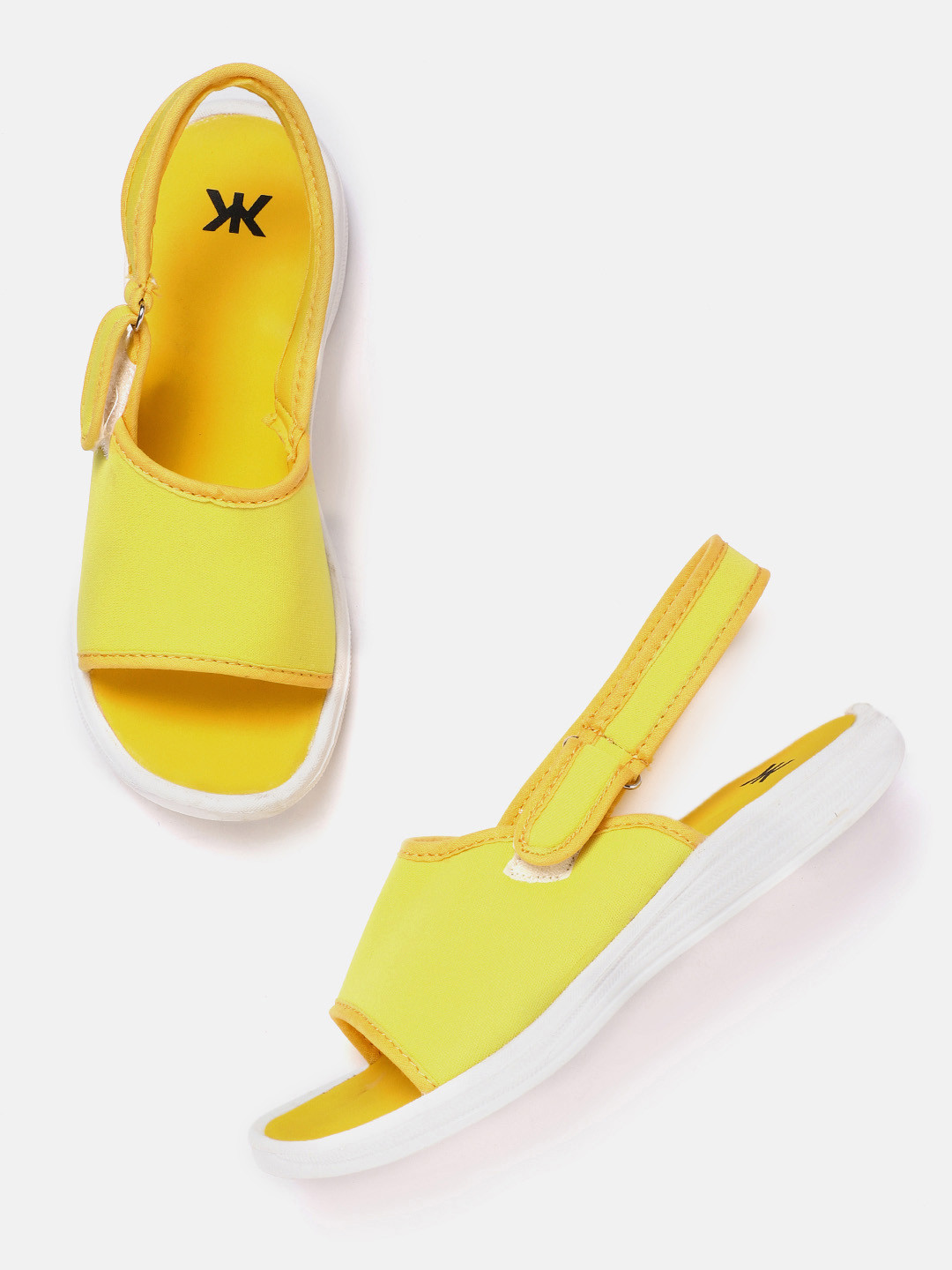 

Kook N Keech Women Yellow Solid Open Toe Flats