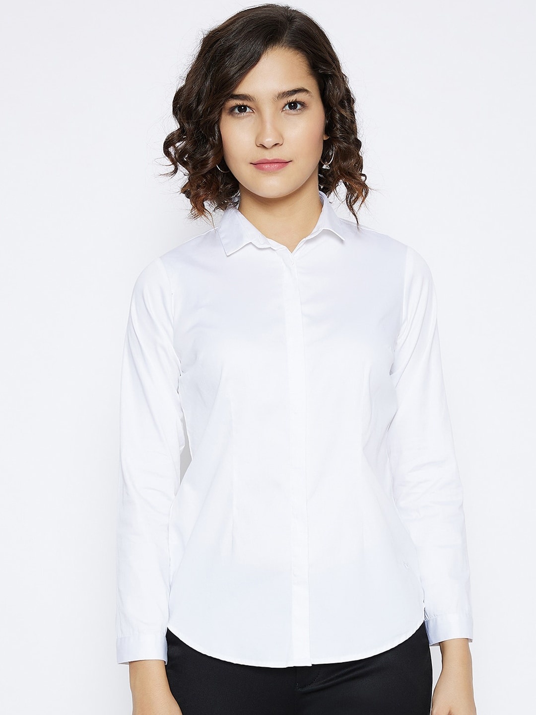 

Crimsoune Club Women White Slim Fit Casual Shirt