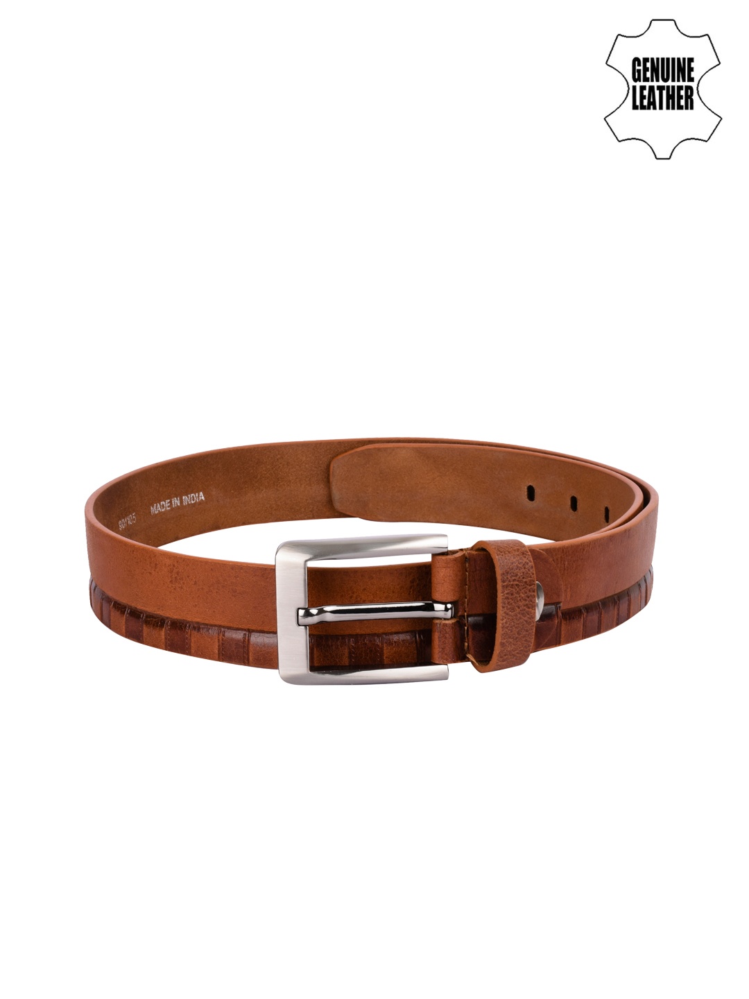 

Teakwood Leathers Men Brown Genuine Leather Belt