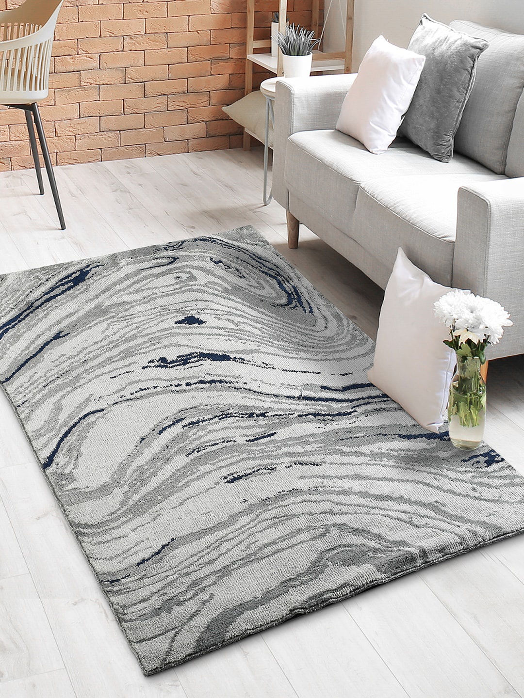 

Saral Home Grey Textured Carpet