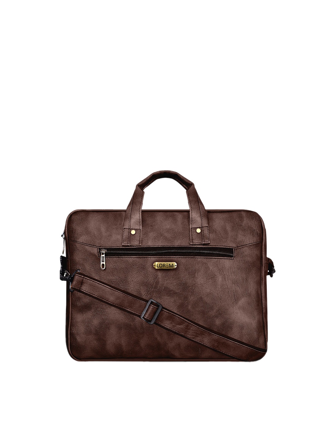 

LOREM Unisex Brown Textured Laptop Bag