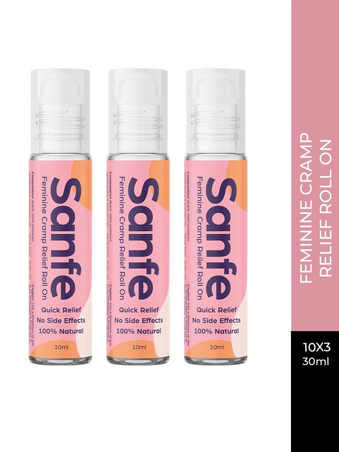 

Sanfe Set of 3 Sanfe Roll On - 10 ml each, Coral