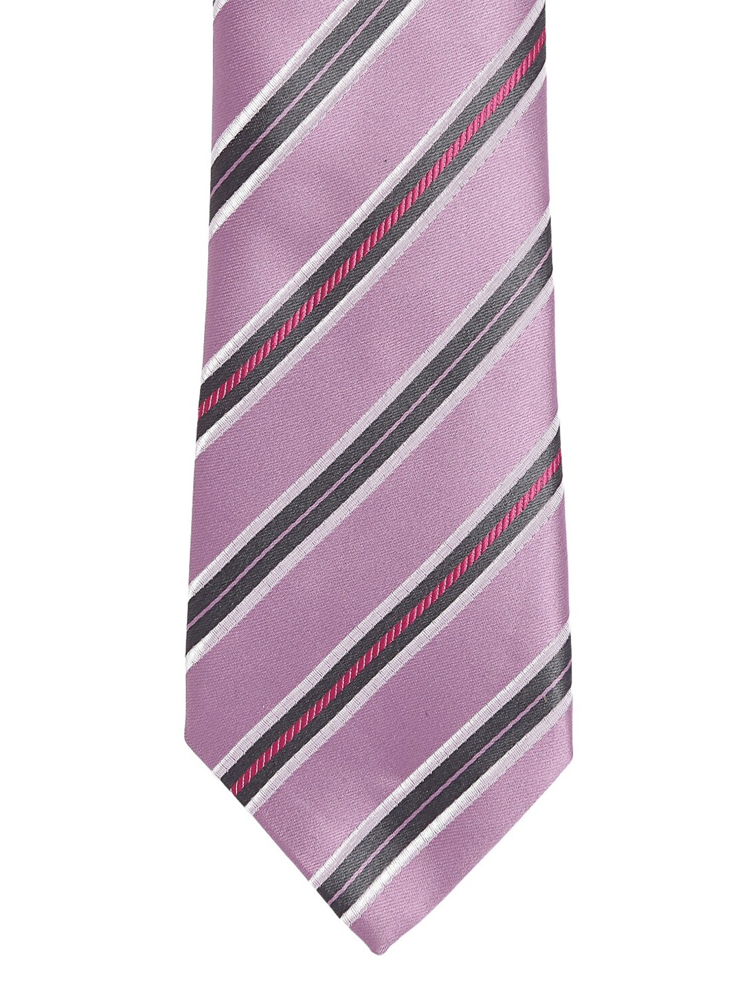 

Alvaro Castagnino Men Purple & Black Striped Broad Tie