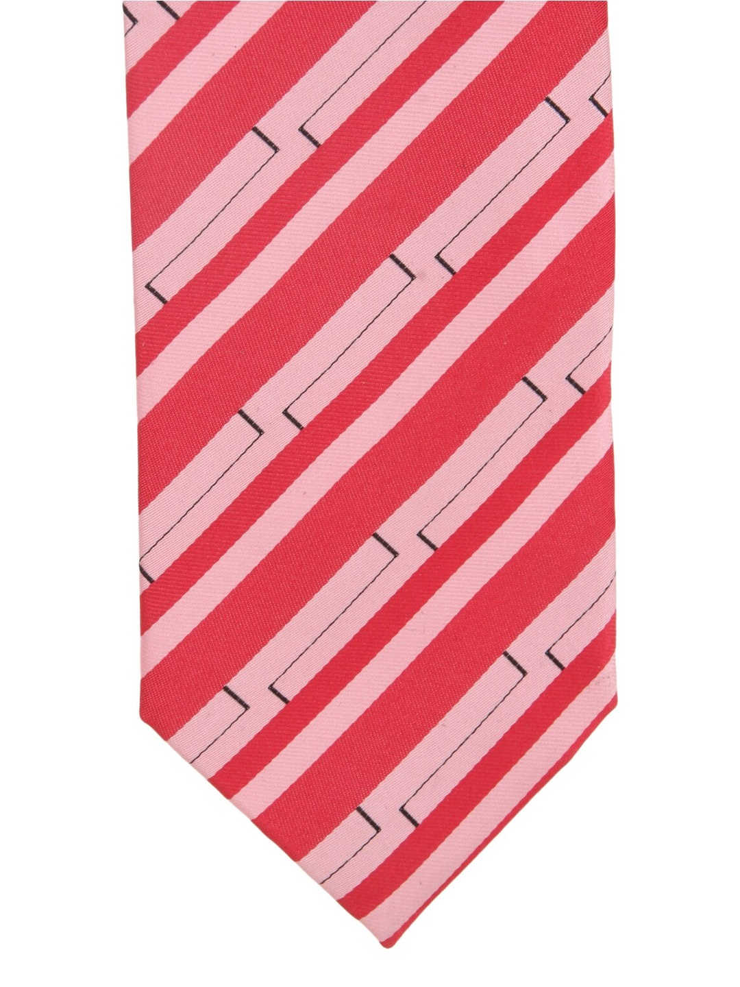 

Alvaro Castagnino Men Red & Pink Striped Broad Tie