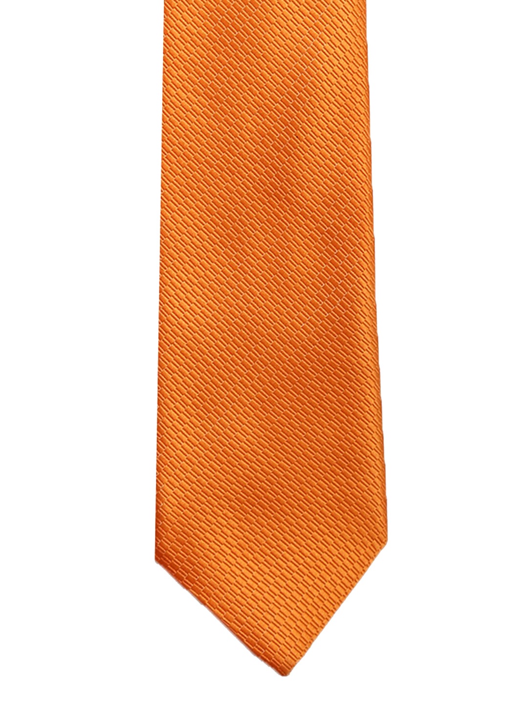 

Alvaro Castagnino Men Orange Woven Design Skinny Tie