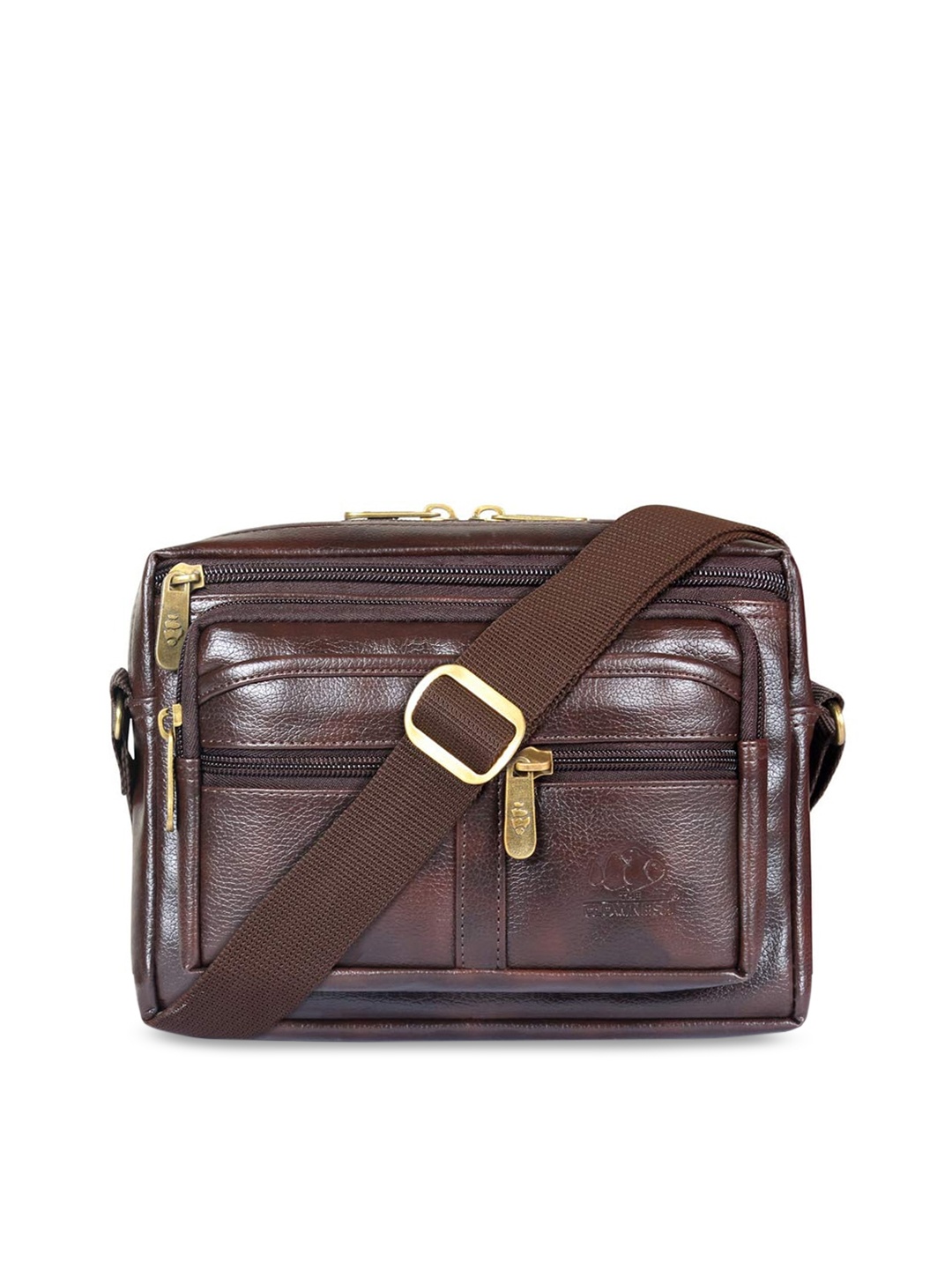 

THE CLOWNFISH Unisex Brown Messenger Bag