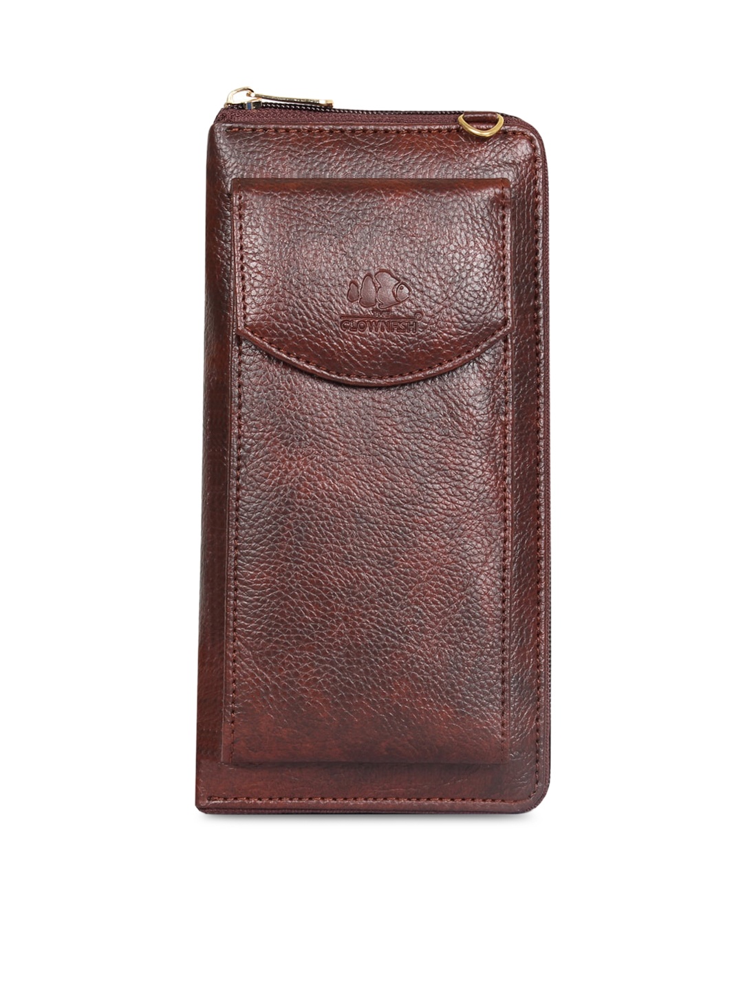 

THE CLOWNFISH Brown Structured Sling Bag