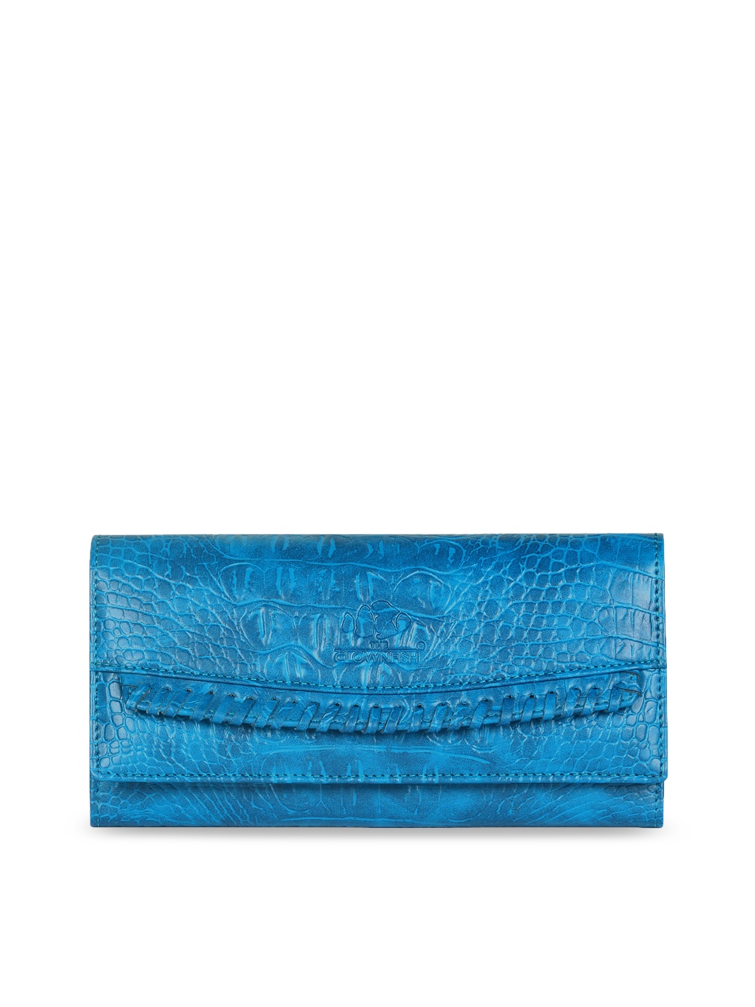 

THE CLOWNFISH Blue Textured Leather Structured Sling Bag