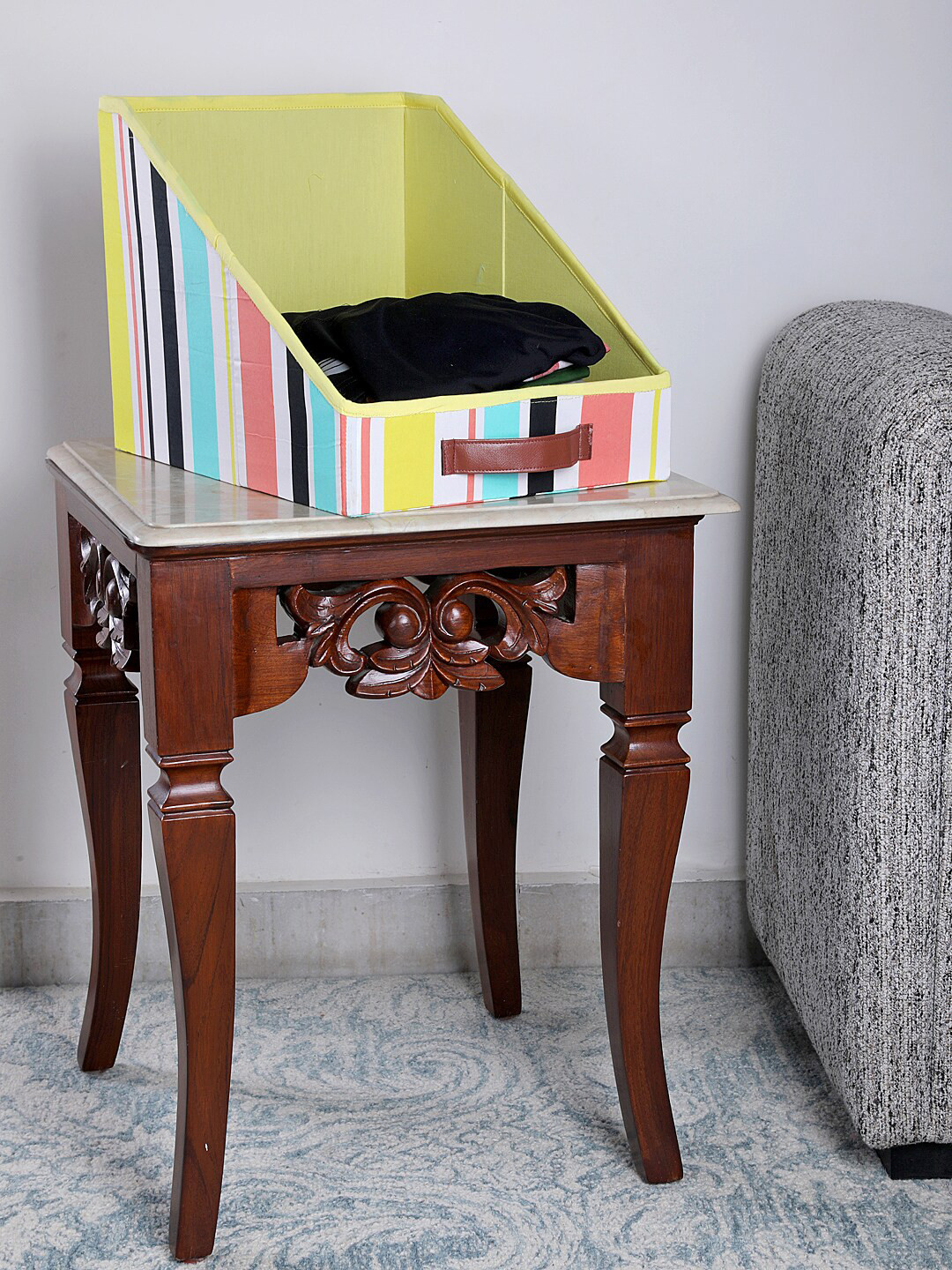 

My Gift Booth Multicoloured Striped Wardrobe Oragniser, Multi