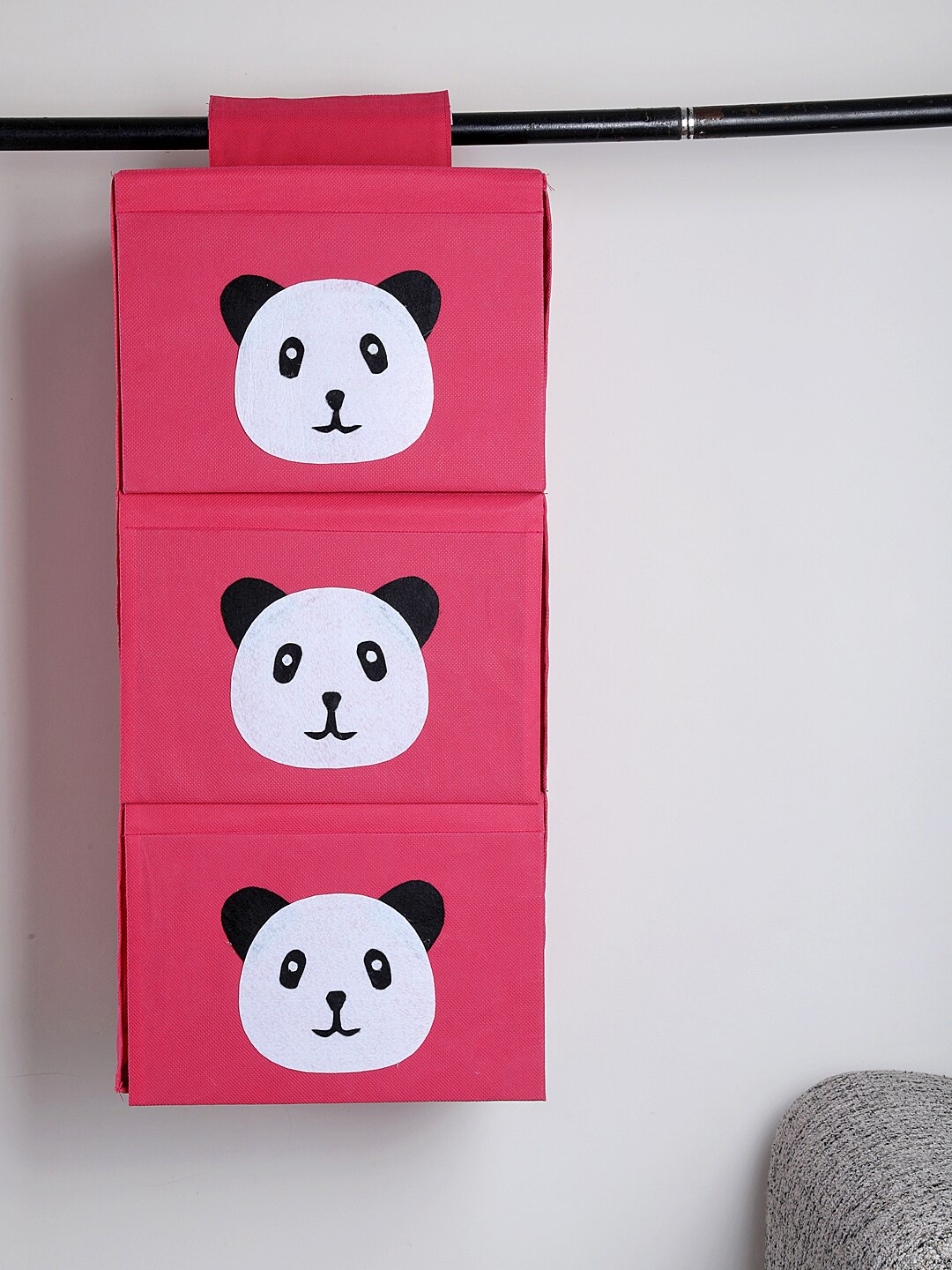 

My Gift Booth Pink Panda Print Patch Wardrobe Storage Organiser