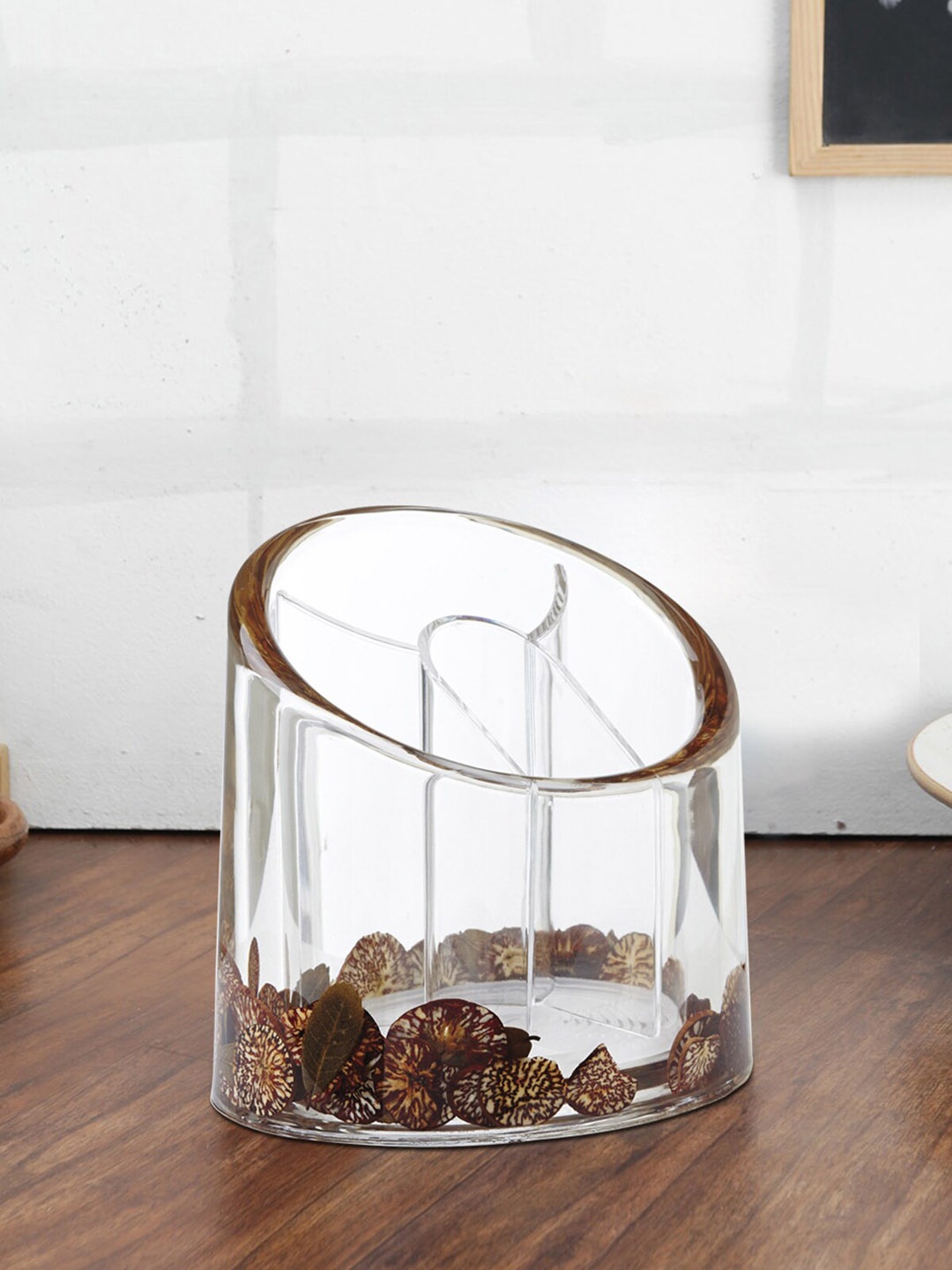 

OBSESSIONS Transparent & Brown Agua Acrylic Cutlery Holder