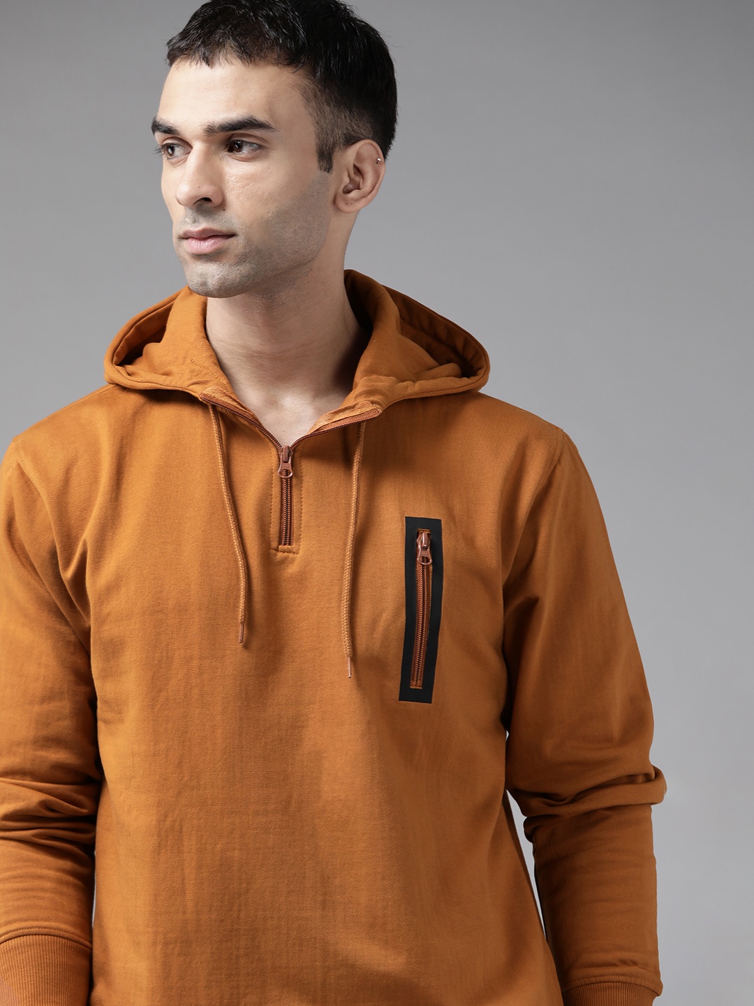 

Roadster Men Brown Hooded Sweatshirt