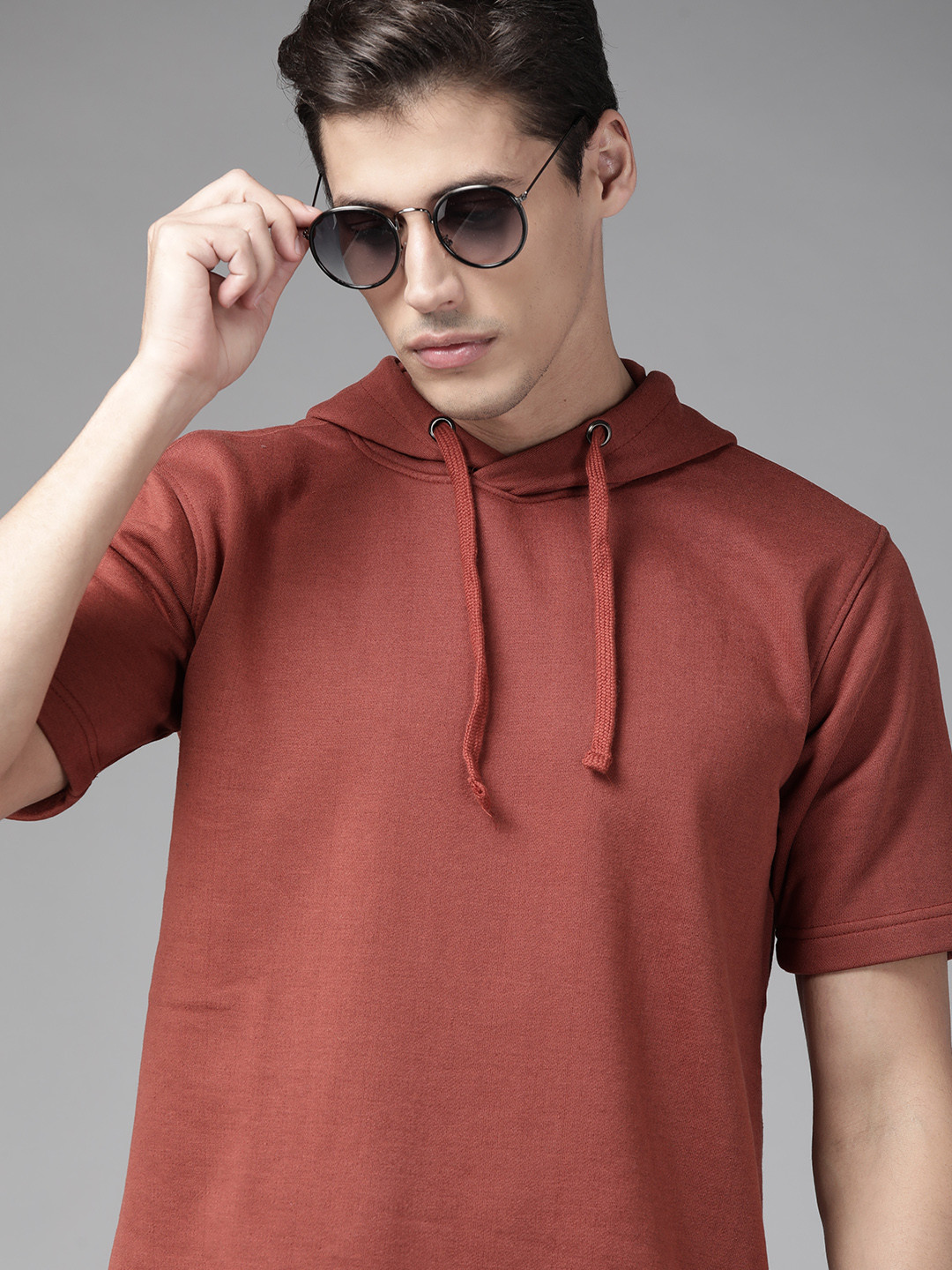 

Roadster Men Brown Hooded Sweatshirt
