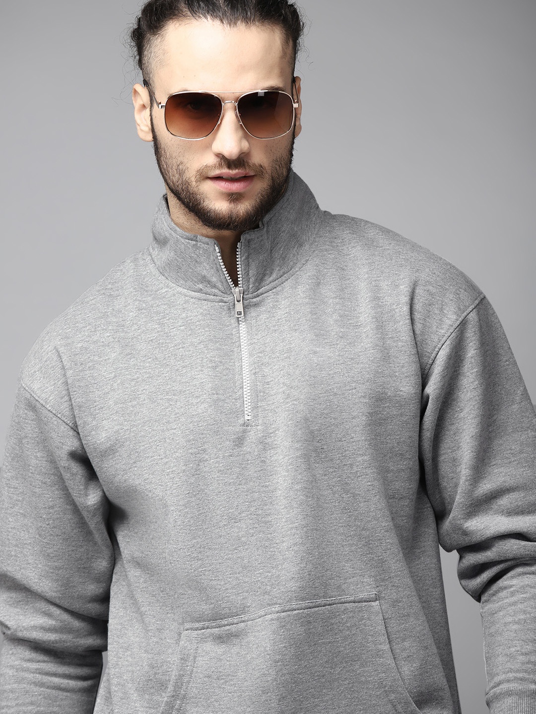 

Roadster Men Grey Sweatshirt