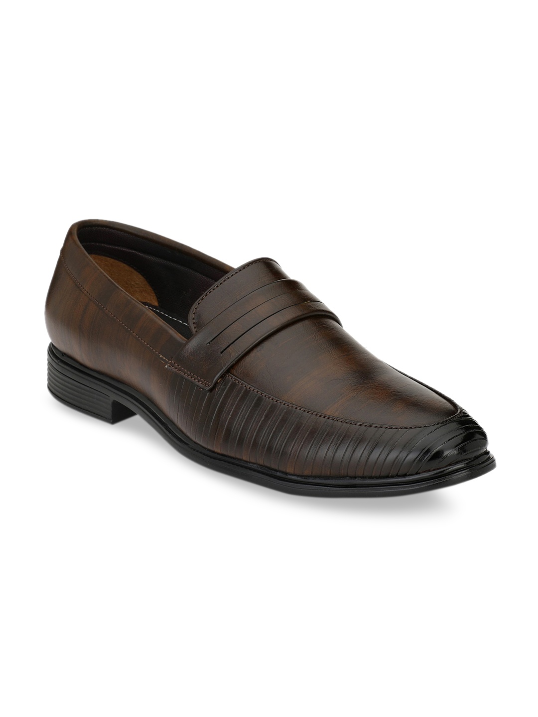 

Ferraiolo Men Brown Solid Loafers, Black