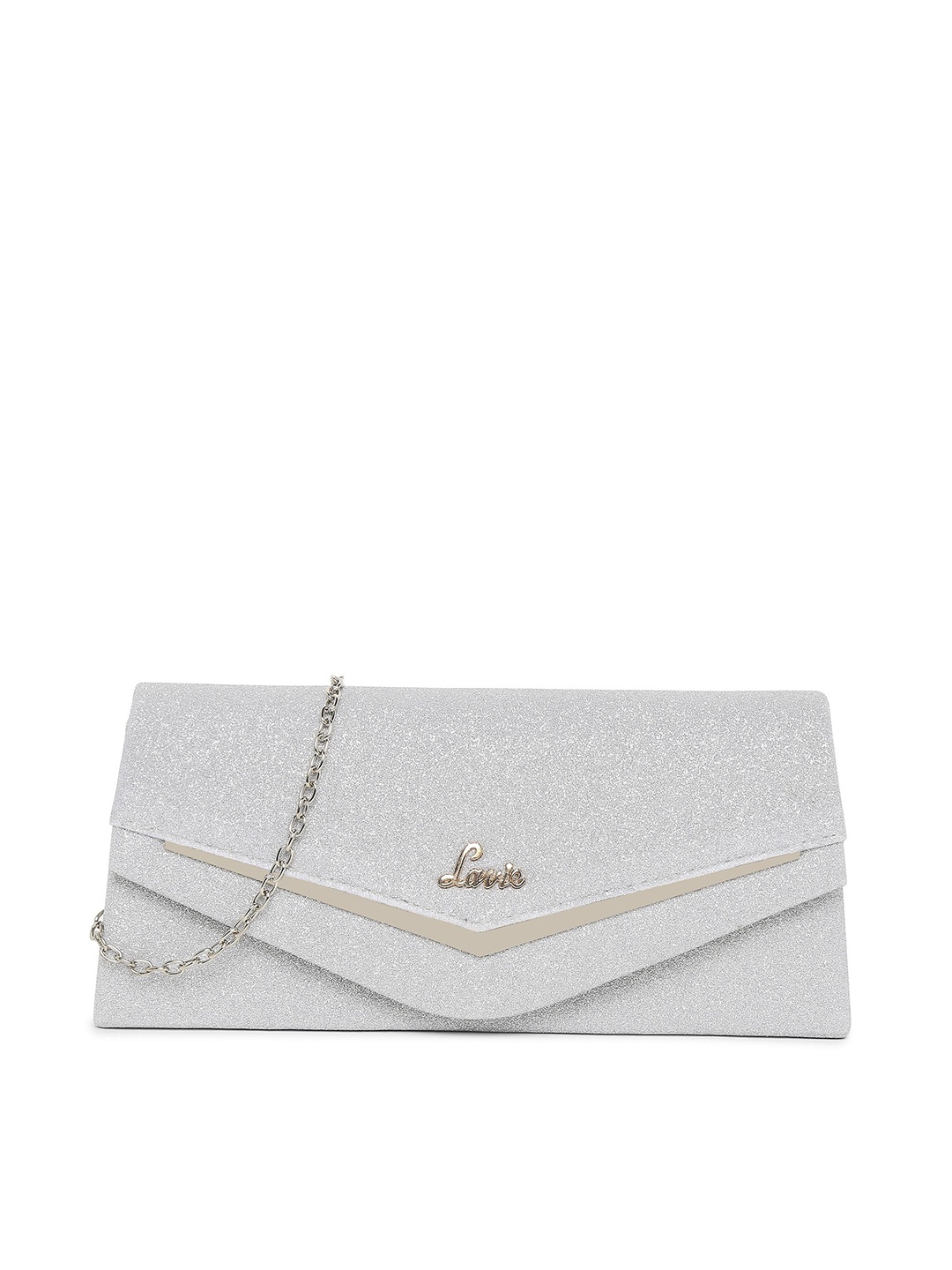 

Lavie Silver-Toned Solid Party Envelope Clutch