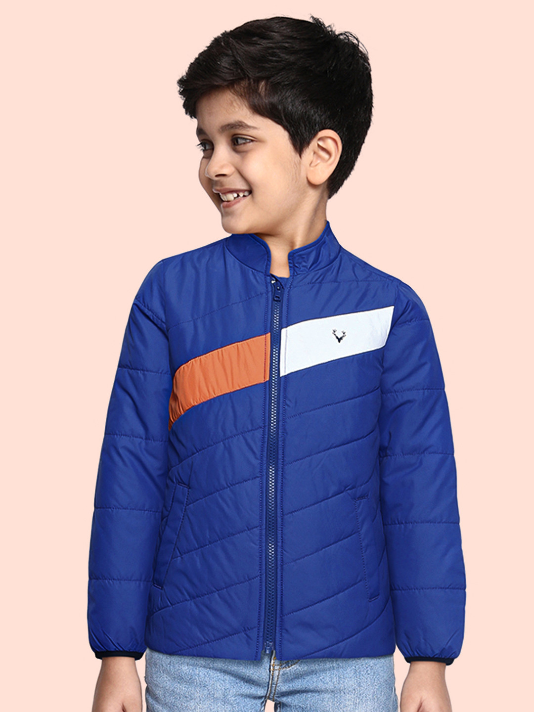 

Allen Solly Junior Boys Blue Colourblocked Padded Jacket