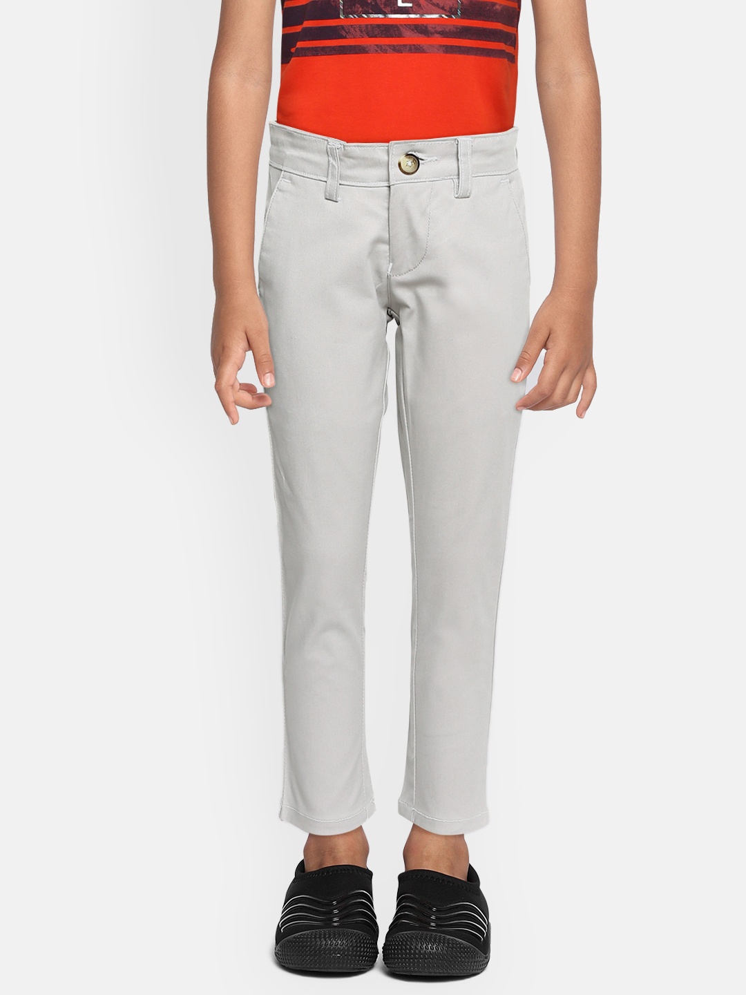 

Urbano Juniors Boys Grey Slim Fit Chinos Trousers