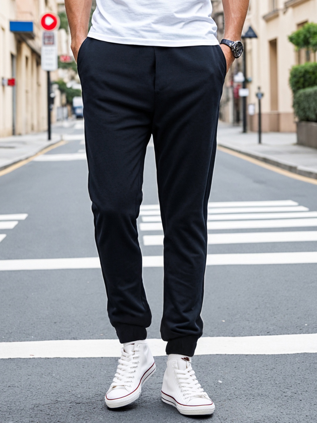 

Bewakoof Men Navy Blue Joggers