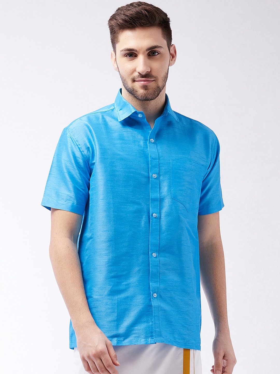 

VASTRAMAY Men Blue Casual Shirt