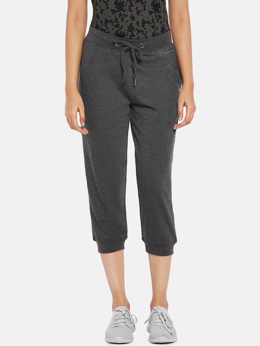 

Ajile by Pantaloons Women Charcoal Grey Capris
