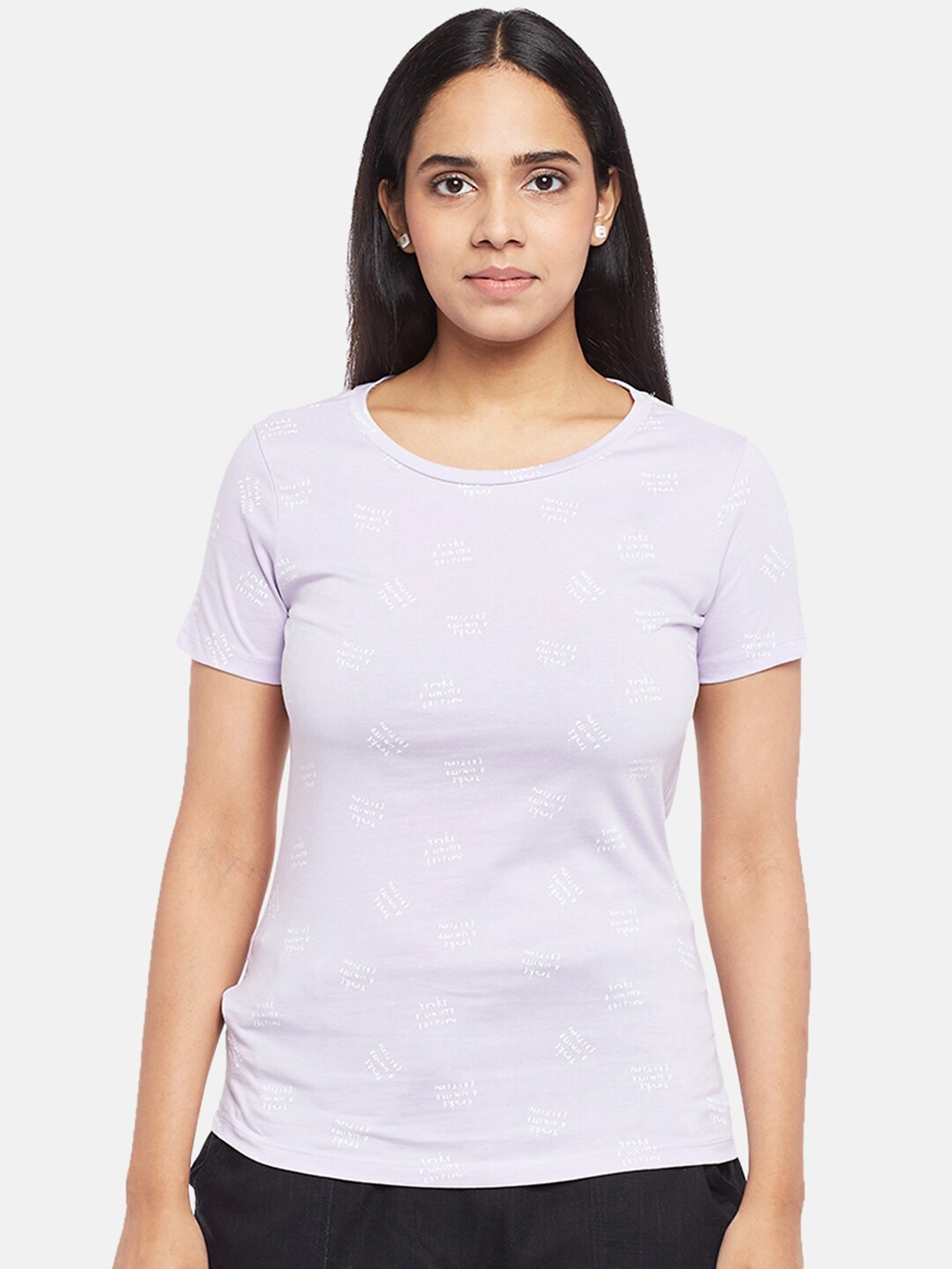

Honey by Pantaloons Women Liliac T-shirt, Purple